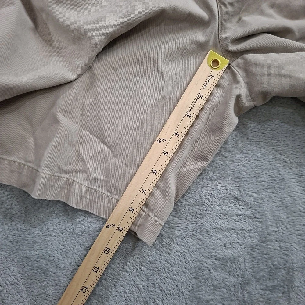 Polo Ralph Lauren Tyler Shorts 42 Khaki‎ Beige Tan Chino Pleated Vintage Logo